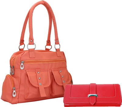 

Lady bar Shoulder Bag(Pink, Red)