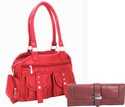 

Lady bar Shoulder Bag(Pink, Maroon), Maroon;pink