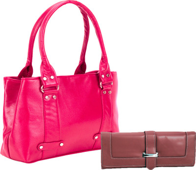 

Lady bar Shoulder Bag(Pink, Maroon), Maroon;pink