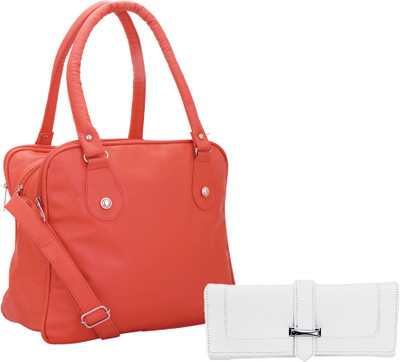 

Lady bar Shoulder Bag(Pink, White)