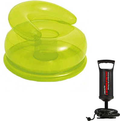 

MEGAEMART Green Inflatable chair for kids and air pump for inflatable toys[COMBO] Inflatable Pool(Multicolor)