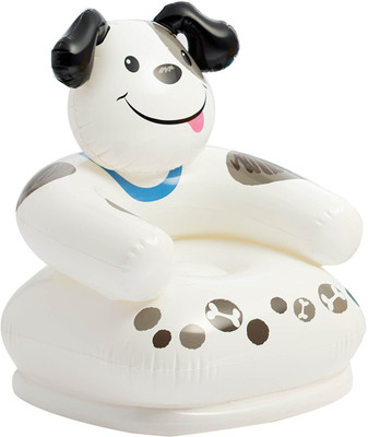 

Speoma white and black inflatable teddy animal chair for kids Inflatable Sofa/ Chair(White)
