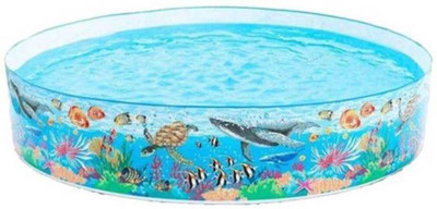 

indmart Latest Blue PVC World Splash Swimming Pool - 8 Feet needs no filling air(Multicolor)