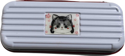 

13-HI-13 zip pouch cartoon Art Polyester Pencil Box(Set of 1, Multicolor)