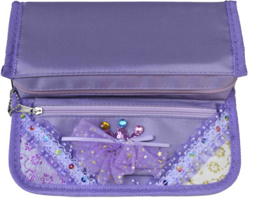 

13-HI-13 zip pouch cartoon Art Polyester Pencil Box(Set of 1, Multicolor)
