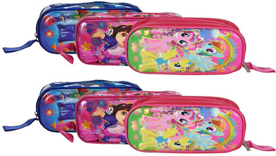 

Iris Multicoloured Multipurpose Cartoons Art Canvas Pencil Boxes(Set of 6, Multicolor)