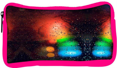 

Snoogg Eco Friendly Canvas Abstract Traffic Light Student Pen Pencil Case Coin Purse Pouch Cosmetic Makeup Bag (PINK) Pouch(Multicolor)