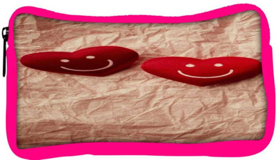 

Snoogg Eco Friendly Canvas Cute Smile Love Heart Couple Designer Student Pen Pencil Case Coin Purse Pouch Cosmetic Makeup Bag (PINK) Pouch(Multicolor)