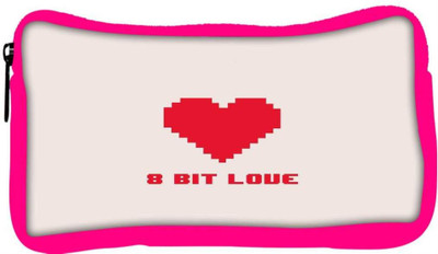 

Snoogg Eco Friendly Canvas 8 Bit Love Student Pen Pencil Case Coin Purse Pouch Cosmetic Makeup Bag (PINK) Pouch(Multicolor)