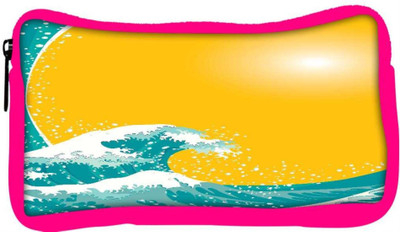 

Snoogg Eco Friendly Canvas The Great Wave Vector Background Student Pen Pencil Case Coin Purse Pouch Cosmetic Makeup Bag (PINK) Pouch(Multicolor)