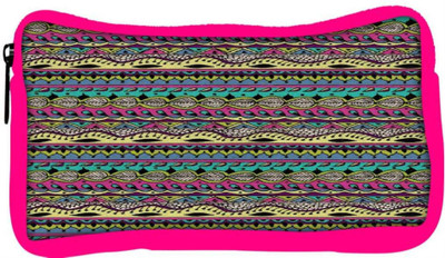 

Snoogg Eco Friendly Canvas Azter Pattern Flowy Student Pen Pencil Case Coin Purse Pouch Cosmetic Makeup Bag (PINK) Pouch(Multicolor)