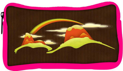 

Snoogg Eco Friendly Canvas Rainbow Above The Mountains 2688 Student Pen Pencil Case Coin Purse Pouch Cosmetic Makeup Bag (PINK) Pouch(Multicolor)