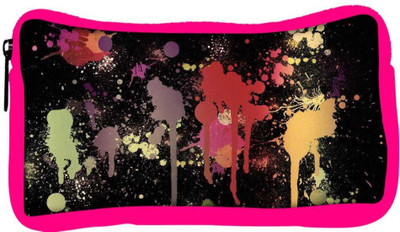 

Snoogg Eco Friendly Canvas Splash Paints Student Pen Pencil Case Coin Purse Pouch Cosmetic Makeup Bag (PINK) Pouch(Multicolor)