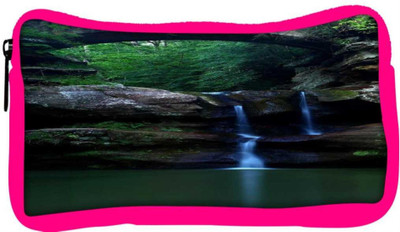 

Snoogg Eco Friendly Canvas Nature Waterfall Designer Student Pen Pencil Case Coin Purse Pouch Cosmetic Makeup Bag (PINK) Pouch(Multicolor)
