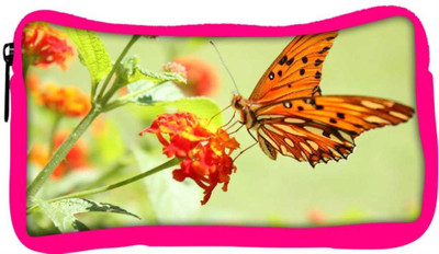 

Snoogg Eco Friendly Canvas Orange Butterfly Designer Student Pen Pencil Case Coin Purse Pouch Cosmetic Makeup Bag (PINK) Pouch(Multicolor)