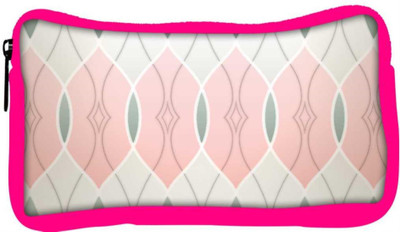 

Snoogg Eco Friendly Canvas Abstract Wall Design Designer Student Pen Pencil Case Coin Purse Pouch Cosmetic Makeup Bag (PINK) Pouch(Multicolor)