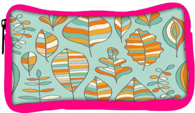 

Snoogg Eco Friendly Canvas Mixed Leaves Designer Student Pen Pencil Case Coin Purse Pouch Cosmetic Makeup Bag (PINK) Pouch(Multicolor)
