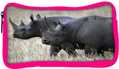 

Snoogg Eco Friendly Canvas Black Rhino Designer Student Pen Pencil Case Coin Purse Pouch Cosmetic Makeup Bag (PINK) Pouch(Multicolor)