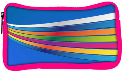 

Snoogg Eco Friendly Canvas Blue Background Strips Designer Student Pen Pencil Case Coin Purse Pouch Cosmetic Makeup Bag (PINK) Pouch(Multicolor)