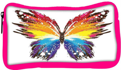 

Snoogg Eco Friendly Canvas Butterfly Graphic Colourful Student Pen Pencil Case Coin Purse Pouch Cosmetic Makeup Bag (PINK) Pouch(Multicolor)