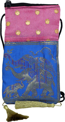 

DnO Banarasi 3Elephants Design Multi Color Mobile Pouches Mobile Pouch(Multicolor)