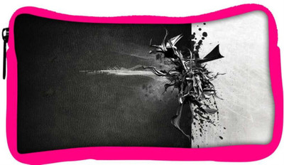 

Snoogg Eco Friendly Canvas Black And Grey Paint Designer Student Pen Pencil Case Coin Purse Pouch Cosmetic Makeup Bag (PINK) Pouch(Multicolor)