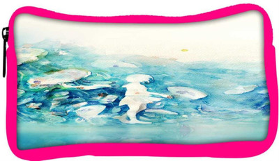 

Snoogg Eco Friendly Canvas Watercolor-Blue-Girl Designer Student Pen Pencil Case Coin Purse Pouch Cosmetic Makeup Bag (PINK) Pouch(Multicolor)