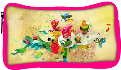 

Snoogg Eco Friendly Canvas Paint Splash Designer Student Pen Pencil Case Coin Purse Pouch Cosmetic Makeup Bag (PINK) Pouch(Multicolor)