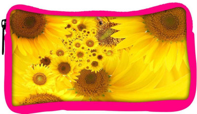 

Snoogg Eco Friendly Canvas Yellow Sunflowers Designer Student Pen Pencil Case Coin Purse Pouch Cosmetic Makeup Bag (PINK) Pouch(Multicolor)