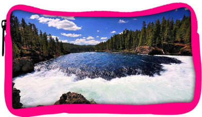 

Snoogg Eco Friendly Canvas Waterfall Designer Student Pen Pencil Case Coin Purse Pouch Cosmetic Makeup Bag (PINK) Pouch(Multicolor)