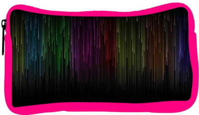 

Snoogg Eco Friendly Canvas Falling Colorful Rays Designer Student Pen Pencil Case Coin Purse Pouch Cosmetic Makeup Bag (PINK) Pouch(Multicolor)