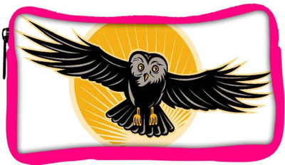 

Snoogg Eco Friendly Canvas Owl Flying Front Student Pen Pencil Case Coin Purse Pouch Cosmetic Makeup Bag (PINK) Pouch(Multicolor)