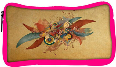 

Snoogg Eco Friendly Canvas Feathers And Circles Designer Student Pen Pencil Case Coin Purse Pouch Cosmetic Makeup Bag (PINK) Pouch(Multicolor)