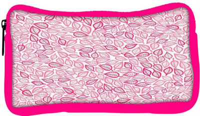 

Snoogg Eco Friendly Canvas Pink Leaves White Pattern Designer Student Pen Pencil Case Coin Purse Pouch Cosmetic Makeup Bag (PINK) Pouch(Multicolor)