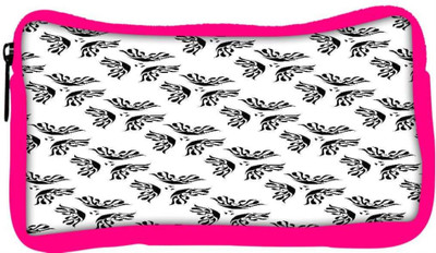 

Snoogg Eco Friendly Canvas Black Absttract White Designer Student Pen Pencil Case Coin Purse Pouch Cosmetic Makeup Bag (PINK) Pouch(Multicolor)