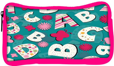 

Snoogg Eco Friendly Canvas Alphabets Butterfly Designer Student Pen Pencil Case Coin Purse Pouch Cosmetic Makeup Bag (PINK) Pouch(Multicolor)