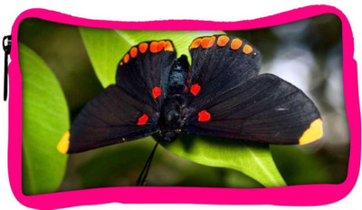 

Snoogg Eco Friendly Canvas Dark Black Butterfly Designer Student Pen Pencil Case Coin Purse Pouch Cosmetic Makeup Bag (PINK) Pouch(Multicolor)