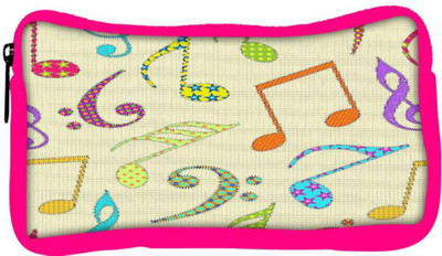 

Snoogg Eco Friendly Canvas Colorful Music Alphabets Designer Student Pen Pencil Case Coin Purse Pouch Cosmetic Makeup Bag (PINK) Pouch(Multicolor)