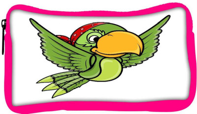 

Snoogg Eco Friendly Canvas Flying Parrot Vector Cartoon Illustration Student Pen Pencil Case Coin Purse Pouch Cosmetic Makeup Bag (PINK) Pouch(Multicolor)