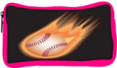 

Snoogg Eco Friendly Canvas Baseball Fire Student Pen Pencil Case Coin Purse Pouch Cosmetic Makeup Bag (PINK) Pouch(Multicolor)