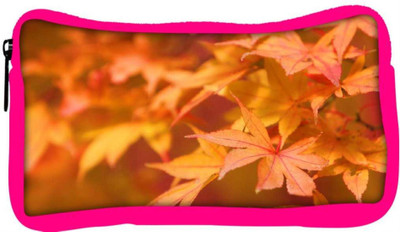 

Snoogg Eco Friendly Canvas Orange Leaves Designer Student Pen Pencil Case Coin Purse Pouch Cosmetic Makeup Bag (PINK) Pouch(Multicolor)