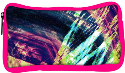 

Snoogg Eco Friendly Canvas Abstract Paint Student Pen Pencil Case Coin Purse Pouch Cosmetic Makeup Bag (PINK) Pouch(Multicolor)