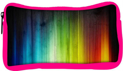 

Snoogg Eco Friendly Canvas Abstract Mixed Color Design Designer Student Pen Pencil Case Coin Purse Pouch Cosmetic Makeup Bag (PINK) Pouch(Multicolor)