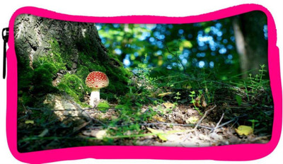 

Snoogg Eco Friendly Canvas Colorful Mushroom Designer Student Pen Pencil Case Coin Purse Pouch Cosmetic Makeup Bag (PINK) Pouch(Multicolor)