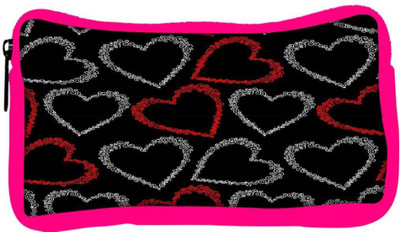 

Snoogg Eco Friendly Canvas Red And Grey Hearts Designer Student Pen Pencil Case Coin Purse Pouch Cosmetic Makeup Bag (PINK) Pouch(Multicolor)