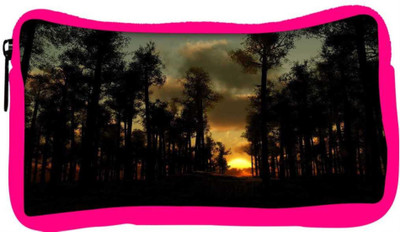 

Snoogg Eco Friendly Canvas Sunset In Forest Designer Student Pen Pencil Case Coin Purse Pouch Cosmetic Makeup Bag (PINK) Pouch(Multicolor)