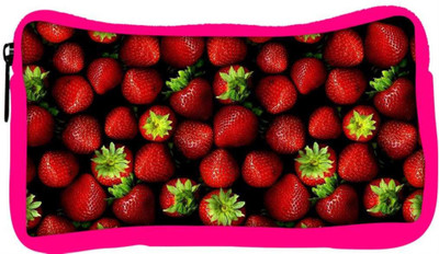 

Snoogg Eco Friendly Canvas Strawberries Designer Student Pen Pencil Case Coin Purse Pouch Cosmetic Makeup Bag (PINK) Pouch(Multicolor)