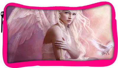 

Snoogg Eco Friendly Canvas Fantasy Girl Angel Designer Student Pen Pencil Case Coin Purse Pouch Cosmetic Makeup Bag (PINK) Pouch(Multicolor)