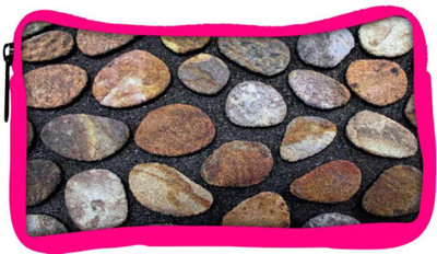 

Snoogg Eco Friendly Canvas Pebble Stones Designer Student Pen Pencil Case Coin Purse Pouch Cosmetic Makeup Bag (PINK) Pouch(Multicolor)
