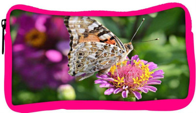 

Snoogg Eco Friendly Canvas Multicolor Butterfly In Pink Flower Designer Student Pen Pencil Case Coin Purse Pouch Cosmetic Makeup Bag (PINK) Pouch(Multicolor)